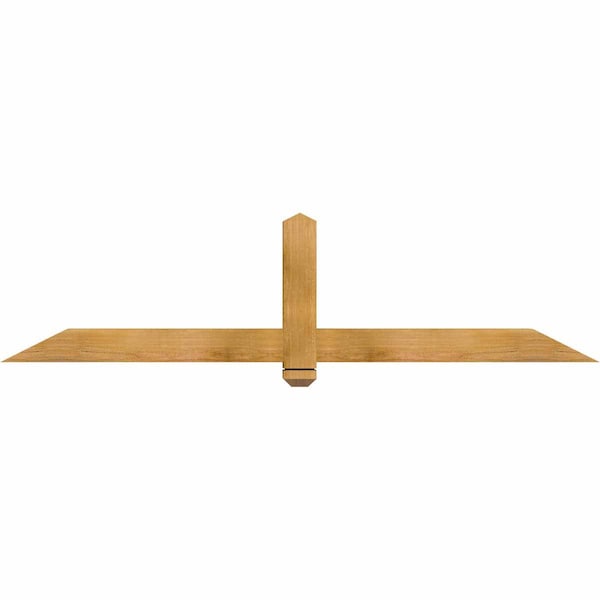 Ekena Millwork Eugene Rough Sawn Timber Gable Bracket, Western Red Cedar, 72"W x 18"H x 4"D x 4"F, 6/12 Pitch GBW072X18X0404EUG00RWR - main